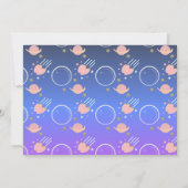 Ruimtevaartsterrenasteroïden op zaterdag kaart (Achterkant)