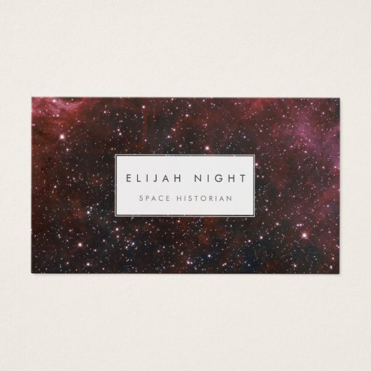 Ruimtevaartsterrenstelsel Interstellair Reiskundef Visitekaartje (Voorkant)