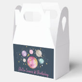 Ruimtevaartsterrenstelsels motorrijwielen Navy roz Bedankdoosjes (Geopend)