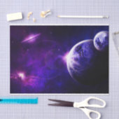 Ruimtevaartsterrenstelsels sterren in Paarse blauw Tissuepapier (Craft)