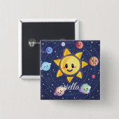 Ruimtevaartsterrenstelsels Vierkante Button 5,1 Cm (Voorkant /achterkant)