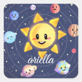 Ruimtevaartsterrenstelsels Vierkante Sticker