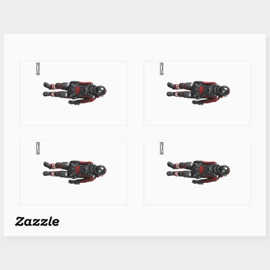 Ruimtevaarttechnici Rectangle Stickers - astronaut (Vel)