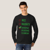 Ruimtevaarttechnicus Funny Pajama Chris T-shirt (Voorkant volledig)