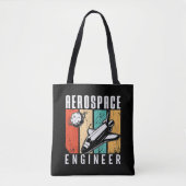 Ruimtevaarttechnicus Rocket Space Engineering Retr Tote Bag (Voorkant)