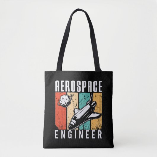 Ruimtevaarttechnicus Rocket Space Engineering Retr Tote Bag (Voorkant)