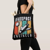 Ruimtevaarttechnicus Rocket Space Engineering Retr Tote Bag (Dichtbij)