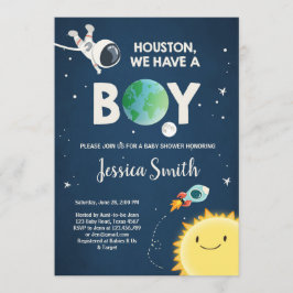 Ruimtevaarttechnologie Baby shower Kaart