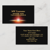 Ruimtevaarttechnologieën, zonnevlam visitekaartje (Voorkant / Achterkant)