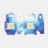 Ruimtevaartthema Buitenruimte Raket 1e verjaardag  Bedankdoosjes (Uitgevouwen)