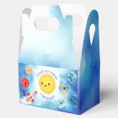 Ruimtevaartthema Buitenruimte Raket 1e verjaardag  Bedankdoosjes (Geopend)