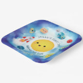 Ruimtevaartthema Buitenruimte Raket 1e verjaardag Papieren Bordje (Gebogen)