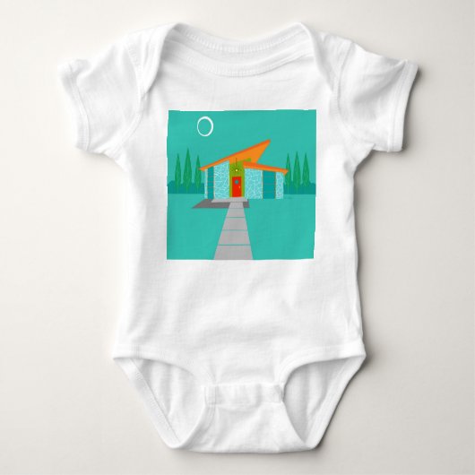 Ruimtevaarttijdperk Cartoon Baby Creeper Bodysuit (Voorkant)