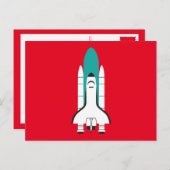 ruimtevaartuig briefkaart (Voorkant / Achterkant)