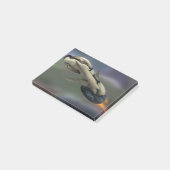 Ruimtevaartuig dat door een planeet vliegt post-it® notes (Schuin)