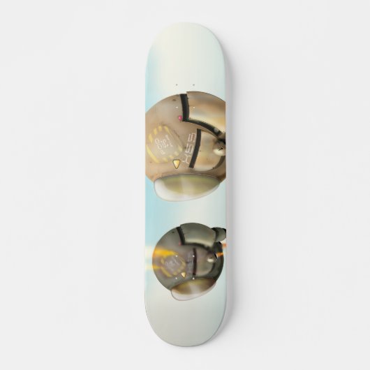 Ruimtevaartuig dat door een planeet vliegt skateboard (Voorkant)