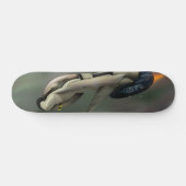 Ruimtevaartuig dat door een planeet vliegt skateboard (Horizontaal)