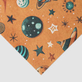  ruimtevaartuig Rocket Ships Pattern -Cosmos(1) Tissuepapier (Detail)