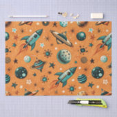  ruimtevaartuig Rocket Ships Pattern -Cosmos(1) Tissuepapier (Craft)
