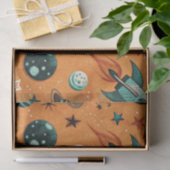  ruimtevaartuig Rocket Ships Pattern -Cosmos(1) Tissuepapier (Geschenk)