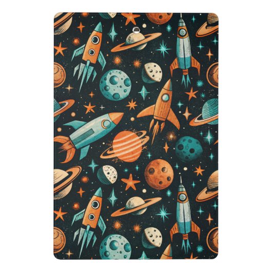  ruimtevaartuig Rocket Ships Pattern -Cosmos(2) Mini Klembord (Achterkant)