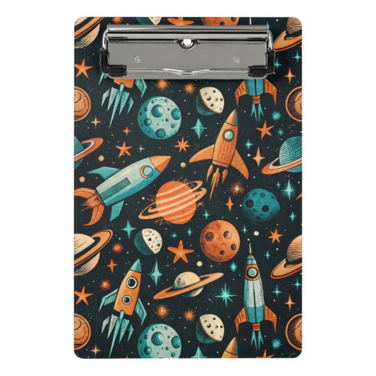  ruimtevaartuig Rocket Ships Pattern -Cosmos(2) Mini Klembord (Voorkant)