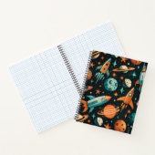 ruimtevaartuig Rocket Ships Pattern -Cosmos(2) Notitieboek (Binnen)