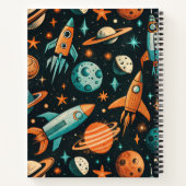 ruimtevaartuig Rocket Ships Pattern -Cosmos(2) Notitieboek (Achterkant)