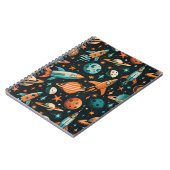 ruimtevaartuig Rocket Ships Pattern -Cosmos(2) Notitieboek (Linkerzijde)