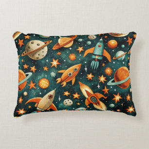  ruimtevaartuig Rocket Ships Pattern -Cosmos(3) Accent Kussen