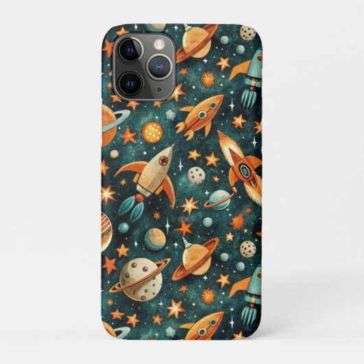 ruimtevaartuig Rocket Ships Pattern -Cosmos(3) Case-Mate iPhone Case (Achterkant)