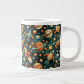 ruimtevaartuig Rocket Ships Pattern -Cosmos(3) Grote Koffiekop (Rechts)