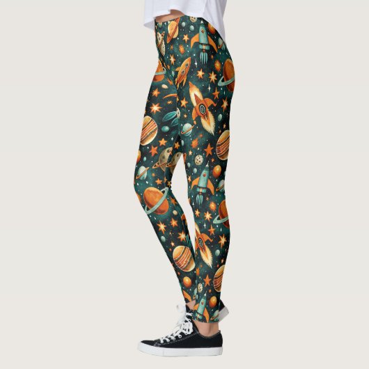 ruimtevaartuig Rocket Ships Pattern -Cosmos(3) Leggings (Links)