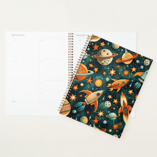  ruimtevaartuig Rocket Ships Pattern -Cosmos(3) Planner (Display)