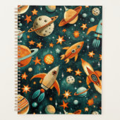  ruimtevaartuig Rocket Ships Pattern -Cosmos(3) Planner (Voorkant)