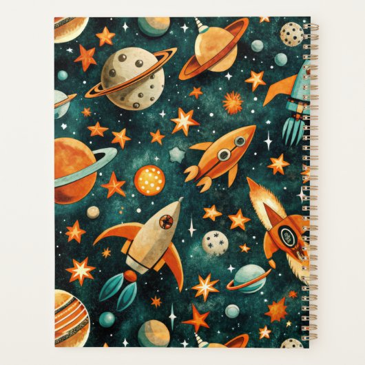 ruimtevaartuig Rocket Ships Pattern -Cosmos(3) Planner (Achterkant)