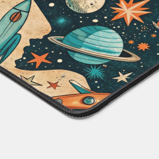ruimtevaartuig Rocket Ships Pattern -Cosmos(4) Bureaumat (Hoek)