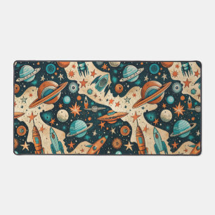 ruimtevaartuig Rocket Ships Pattern -Cosmos(4) Bureaumat