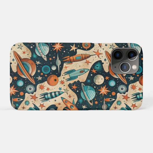 ruimtevaartuig Rocket Ships Pattern -Cosmos(4) Case-Mate iPhone Case (Achterkant (horizontaal))