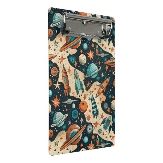  ruimtevaartuig Rocket Ships Pattern -Cosmos(4) Mini Klembord (Schuin)