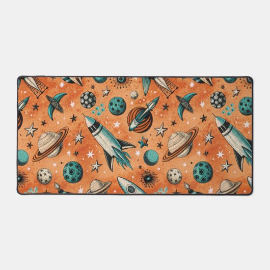 ruimtevaartuig Rocket Ships Pattern -Cosmos(5) Bureaumat (Voorkant)