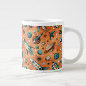 ruimtevaartuig Rocket Ships Pattern -Cosmos(5) Grote Koffiekop (Rechts)