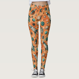  ruimtevaartuig Rocket Ships Pattern -Cosmos(5) Leggings