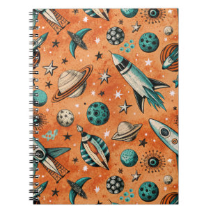 ruimtevaartuig Rocket Ships Pattern -Cosmos(5) Notitieboek