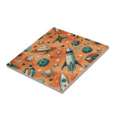  ruimtevaartuig Rocket Ships Pattern -Cosmos(5) Tegeltje (Zijkant)