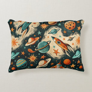  ruimtevaartuig Rocket Ships Pattern -Cosmos(6) Accent Kussen