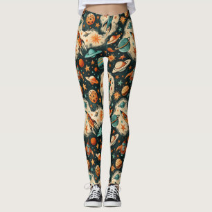 ruimtevaartuig Rocket Ships Pattern -Cosmos(6) Leggings