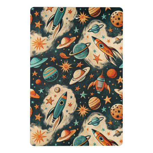  ruimtevaartuig Rocket Ships Pattern -Cosmos(6) Mini Klembord (Achterkant)