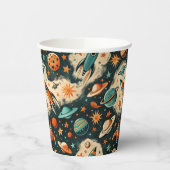  ruimtevaartuig Rocket Ships Pattern -Cosmos(6) Papieren Bekers (Links)