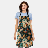  ruimtevaartuig Rocket Ships Pattern -Cosmos(6) Schort (Gedragen)